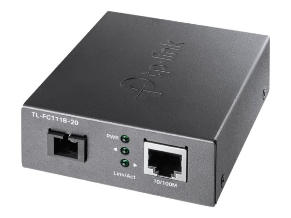 TP-LINK 10/100 Mbps RJ45 to 100 Mbps Single-mode SC WDM Bi-Directional Fibe TL-FC111B-20