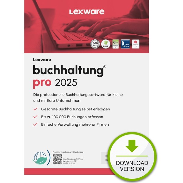 LEXWARE ESD buchhaltung pro 2025 Download Jahresversion 09170-2041