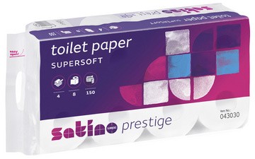 satino by wepa Toilettenpapier Prestige, 3-lagig, hochweiß