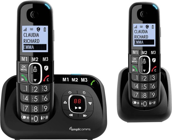 AUDIOLINE Amplicomms BigTel 1582 DECT-Mobilteil Freisprechen, für Hörgeräte ATL1423358