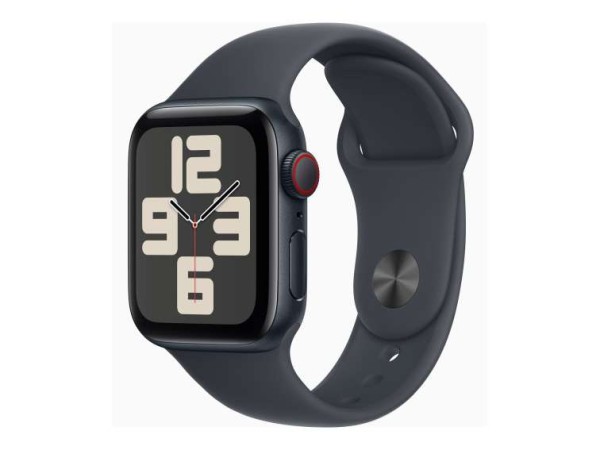 APPLE Watch SE GPS + Cellular 40mm Midnight Aluminium Case with Midnight Sp MXGD3QF/A