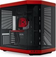HYTE HYTE Y70 Zweikammer ATX Midi Tower Gaming Gehäuse Rot mit Glasfenster