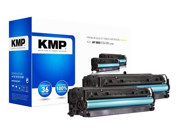 KMP KMP Doublepack H T157D 2er Pack Schwarz Tonerpatrone