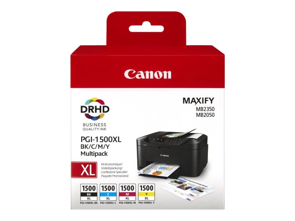CANON CANON PGI 1500XL C/M/Y/BK Multipack Schwarz, Gelb, Cyan, Magenta Tintenbehälter