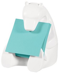 Post-it Super Sticky Z-Notes Spender "BEAR", weiß, bestückt