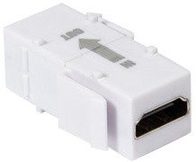 LogiLink Keystone Modular Verbinder HDMI mit Repeater, weiß