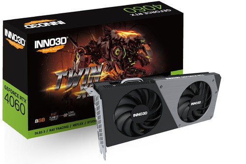 INNOVISION Inno3D GeForce RTX 4060 Twin X2 8GB N40602-08D6-173051N