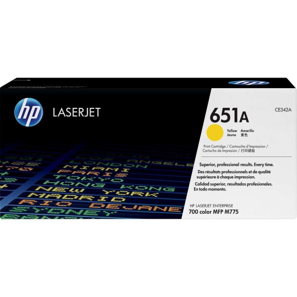 HP 651A Yellow LaserJet Toner Cartridge CE342AC