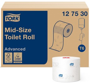 TORK Midirollen-Toilettenpapier, 2-lagig, weiß, 100 m