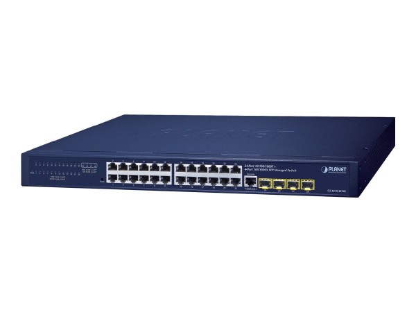 PLANET TECHNOLOGY IPv4/IPv6, 24-Port GS-4210-24T4S
