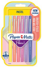 Paper:Mate Faserschreiber Flair PASTELL, 6er Blister