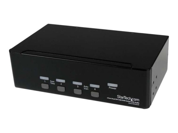 STARTECH.COM 4 Port Dual DVI USB KVM Switch/ Umschalter mit Audio und USB 2 SV431DD2DUA