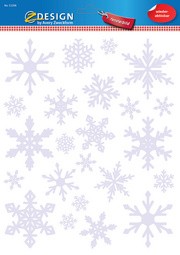 AVERY Zweckform ZDesign Weihnachts-Fensterbild Sterne silber