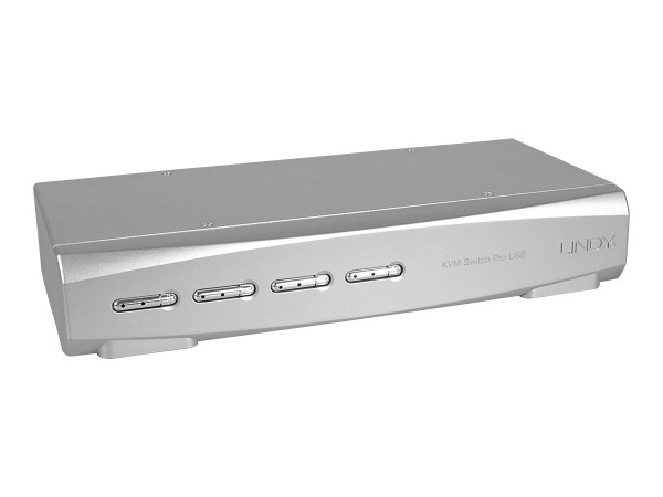 LINDY 4 Port DVI-I Single Link USB 2.0 und Audio KVM Switch Pro 39337