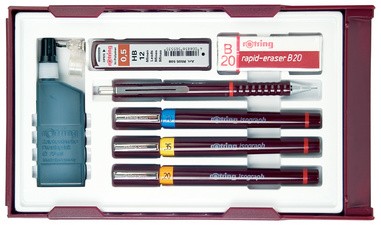 rotring Tuschefüller isograph College Set, 0,25 - 0,5 mm