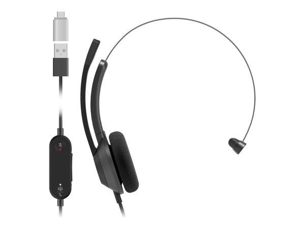 CISCO Headset 321Q USB-C, Wired Single On-Ear Headphones HS-W-321Q-C-USBC