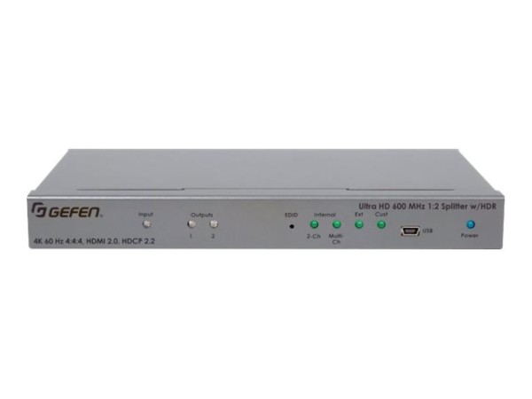 GEFEN GEFEN Ultra HD 600 MHz 1:2 Splitter for HDMI w - HDR - Video-/Audio-Splitter - 2 x HDMI