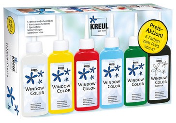 KREUL Window Color, Aktions-Set, 6 x 80 ml