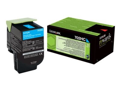 LEXMARK 702HC Cyan Tonerpatrone LCCP, LRP 70C2HC0