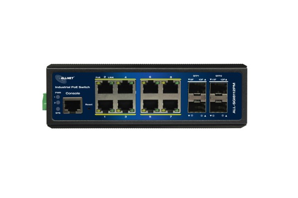 ALLNET Switch industrial full managed Layer2+ ALL-SGI8112PMJ