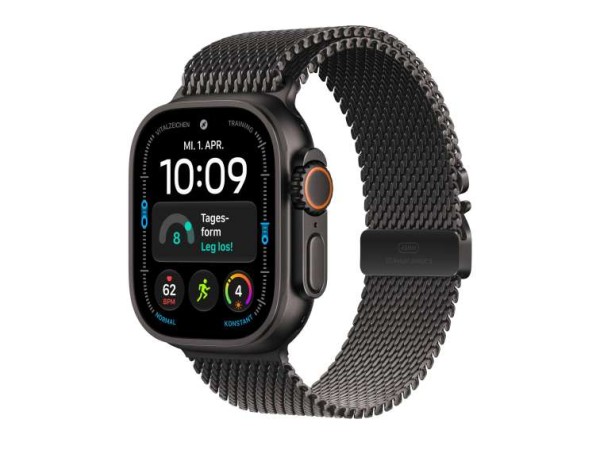 APPLE Watch Ultra 4 Titanium Cellular 49mm Schwarz (Milanaise Titan schwarz MJAX4QF/A