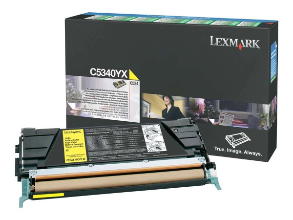 LEXMARK Besonders hohe Ergiebigkeit Gelb Tonerpatrone LCCP, LRP C5340YX