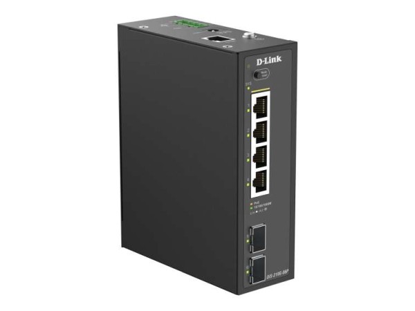 D-LINK DIS-210G-06P Smart L2 Industrial Switch 4x Gigabit PoE+ 2x SFP Gigab DIS-210G-06P