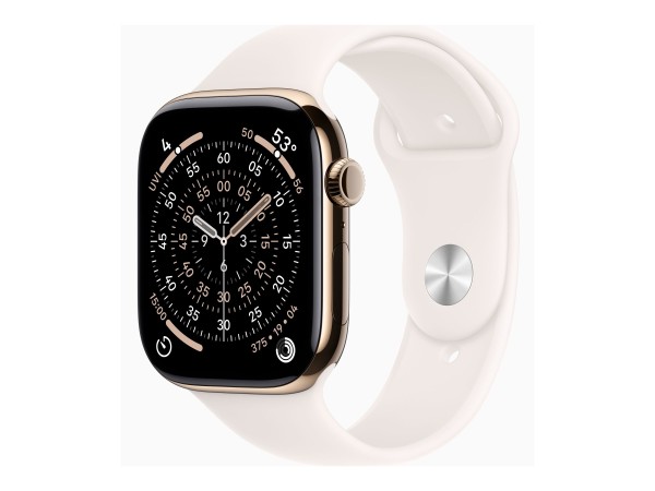 APPLE APPLE Watch S11 Titan Gold Cellular 46mm (Sportarmband blassrosa) S/M