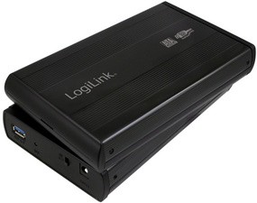 LogiLink 3,5" SATA Festplatten-Gehäuse, USB 3.0, silber