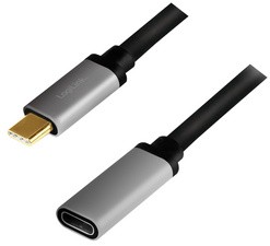 LogiLink USB 3.2 Kabel, USB-C Stecker - USB-C Kupplung, 0,5m