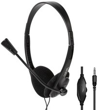 LogiLink Stereo Headset, mit Mikrofon, schwarz