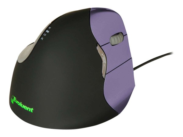 BAKKERELKHUIZEN Evoluent VerticalMouse 4 Small, für Rechtshänder, USB, viol BNEEVR4S
