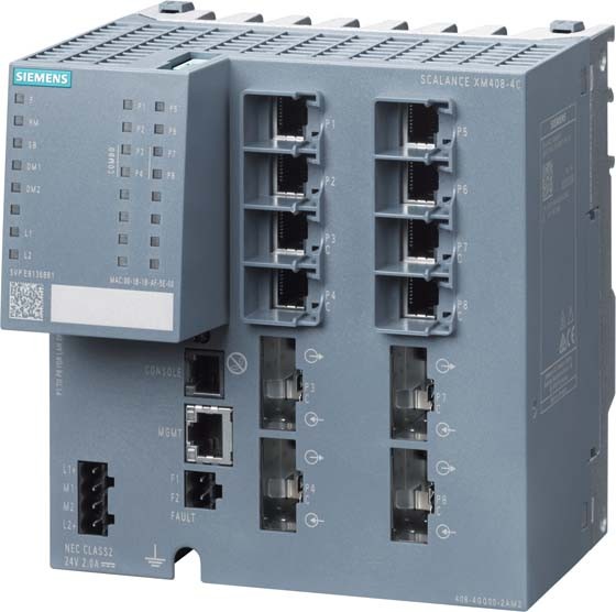 SIEMENS SIEMENS SCALANCE XM408- 6GK5408-4GQ00-2AM2 4C, managed modular IE Switch, Layer 3
