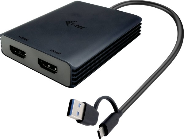 I-TEC USB-A/USB-C Dual 4K HDMI Video Adapter 2x 4K HDMI Display Adapter mit CADUAL4KHDMI