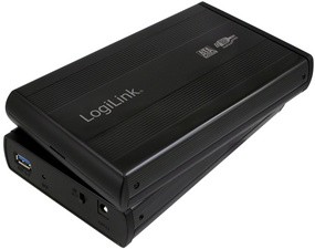 LogiLink 3,5" SATA Festplatten-Gehäuse, USB 3.0, schwarz