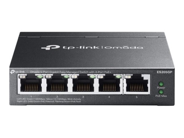 TP-LINK Switch 5x GE ES205GP 4-Port PoE+ ES205GP