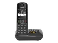 GIGASET A690A Schnurloses Telefon analog Freisprechen, mit Basis, Wahlwiederholung Schwarz