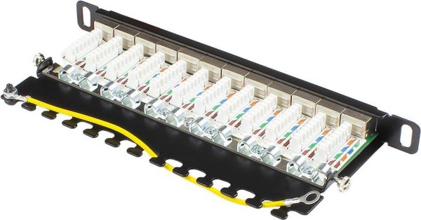 GOOD CONNECTIONS Patchpanel 10"Cat. 6A 12-P. 0,5 HE schw. GC-N0133
