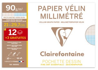 Clairefontaine Millimeterpapier, DIN A4, Aktionspack