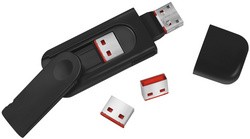 LogiLink USB Sicherheitsschloss, 1x Schlüssel / 4x Schlösser