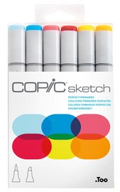 COPIC Marker sketch, 6er Set "Perfect Primaries"