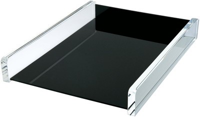 WEDO Briefablage "acryl exklusiv", DIN A4, glasklar/schwarz