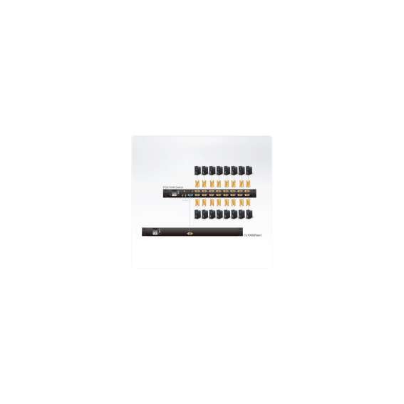 ATEN CL1000N DE Single Rail 19"-LCD-Konsole, 19" 1HE, DE-Layout CL1000N-ATA-GG