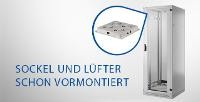 EFB ELEKTRONIK Netzwerkschrank PRO 42HE, 800x1000 mm, RAL7035 Set inkl. Soc PRO-4280GR.G1SV-SET1