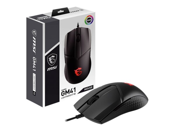 MSI MSI Clutch GM41 Lightweight V2 Gaming Maus, Black, USB