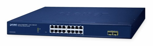 PLANET TECHNOLOGY 16-Port 10/100/1000T + 2-Port GS-2210-16T2S