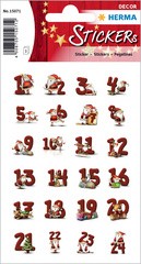 HERMA Weihnachts-Sticker DECOR Adventskalenderzahlen Symbole