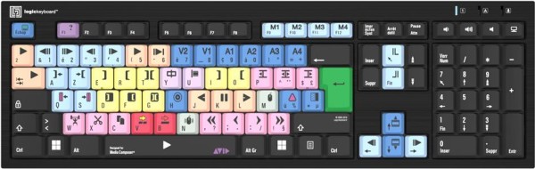 LOGIC-KEYBOARD LOGIC-KEYBOARD LKB-MCOM4-BJPU-FR Tastatur Universal USB AZERTY Französisch Schwarz