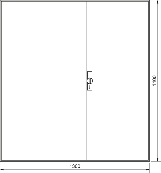 HAGER HAGER ELEKTRO Hager Zählerschrank IP44 SKII      ZB55S 1400x1300x205mm