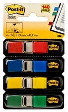 Post-it Haftmarker Index Mini, 11,9 x 43,2 mm, 4-farbig